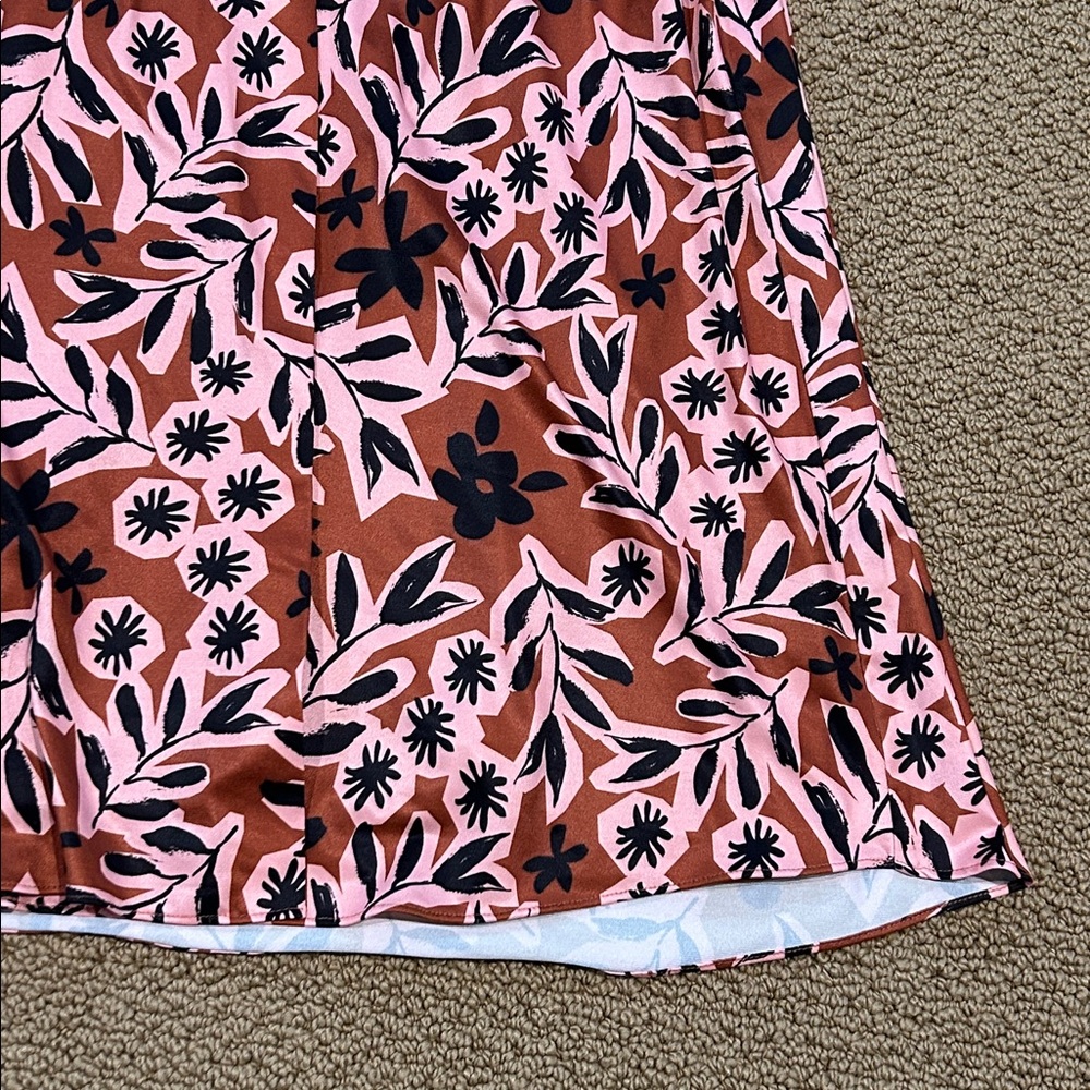 Alexia Admor Brielle Maxi Dress Large Pink Brown Multi Floral Wedding Formal - Picture 12 of 16